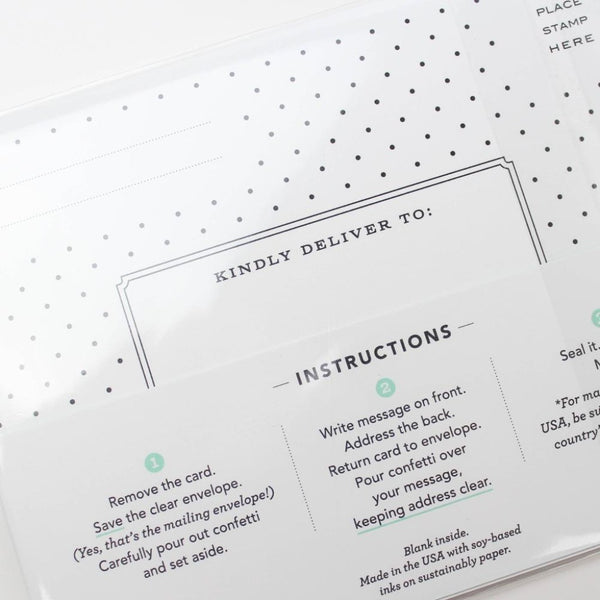 Confetti pom pom card