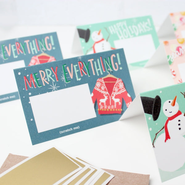 Holiday scratch-off mini notes