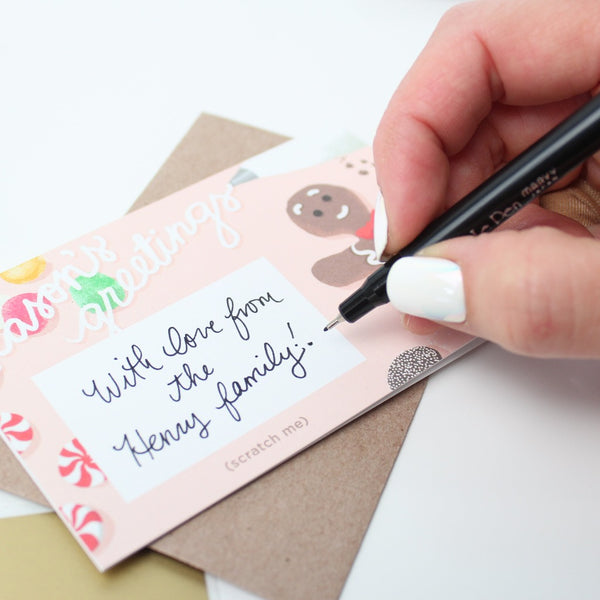 Holiday scratch-off mini notes
