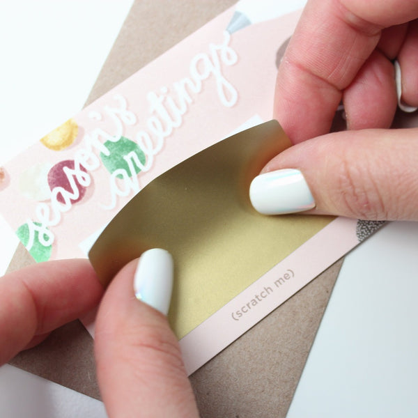Holiday scratch-off mini notes
