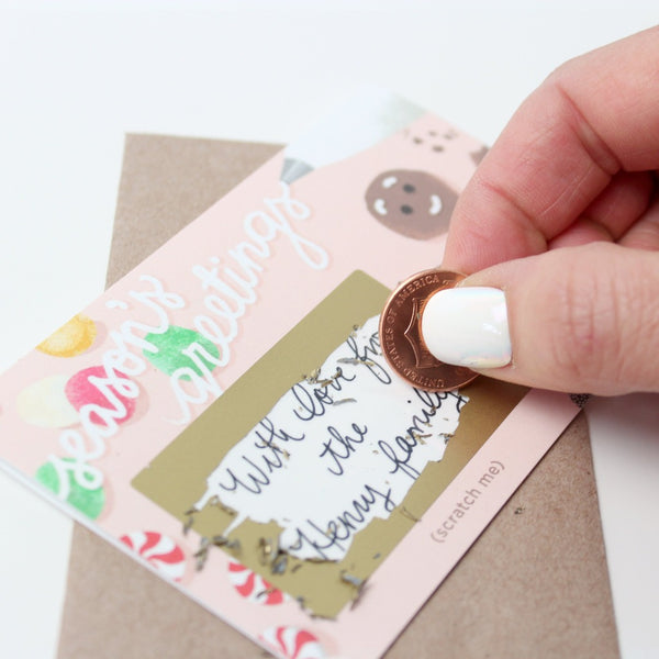Holiday scratch-off mini notes