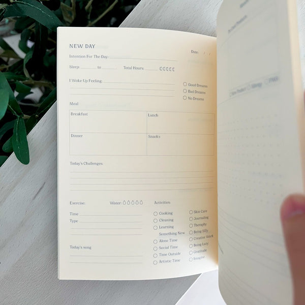 Self care journal tulips