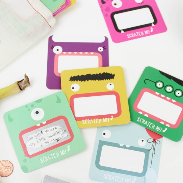 Scratch-off tiny notes monster