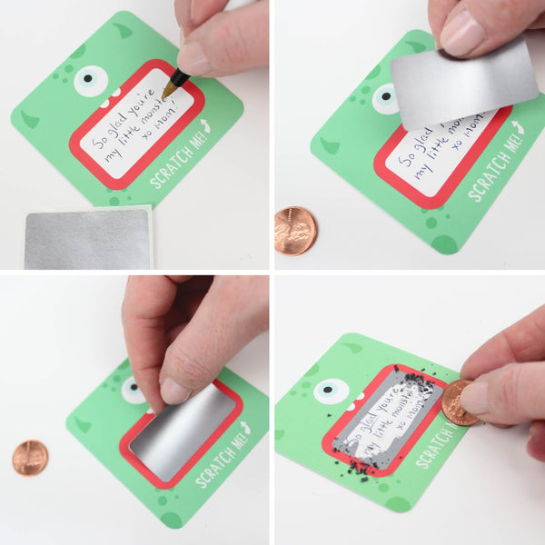 Scratch-off tiny notes monster