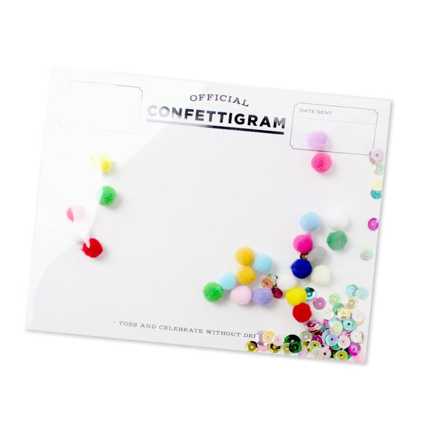 Confetti pom pom card