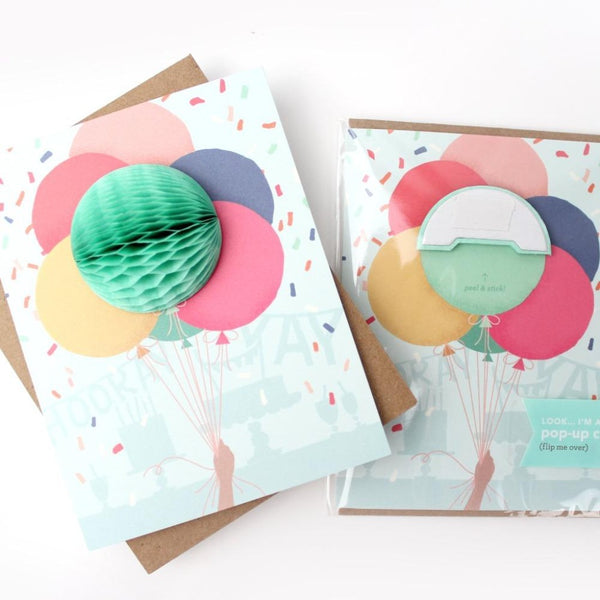 Bunch of balloons pop-up card