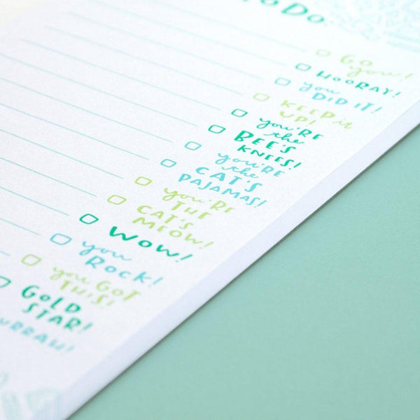 To do list notepad with positive encouragement