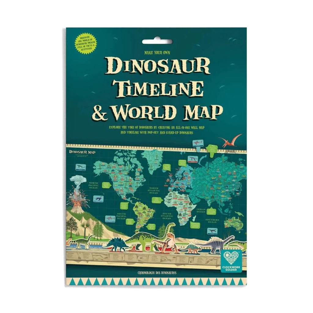 Dino timeline world map