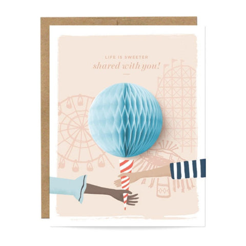 Life is sweeter shared with you. Cotton candy pop-up cards