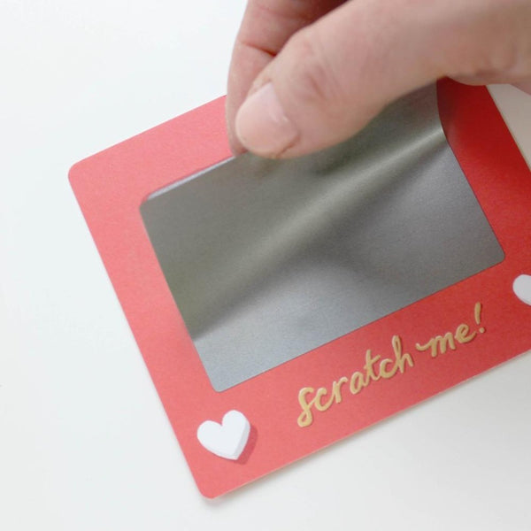 Scratch-off sketch and etch valentines