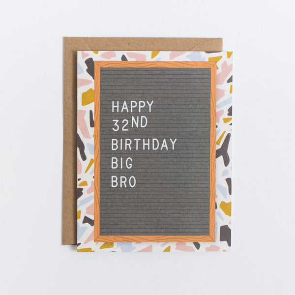 Scratch on letter board card