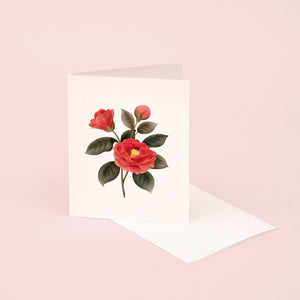 Botanical scented card camellia