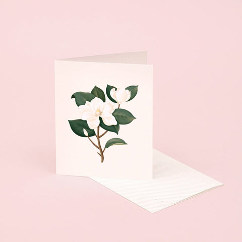 Botanical scented card magnolia